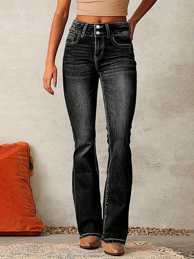 Scarlet™ | Utsvängda jeans med hög midja