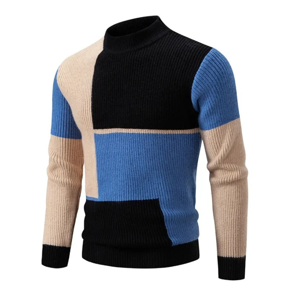 Gabriel™ | Rundhalsad tröja med färgblock