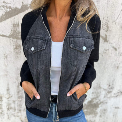 Wilma™ | Jeansjacka med dragkedja