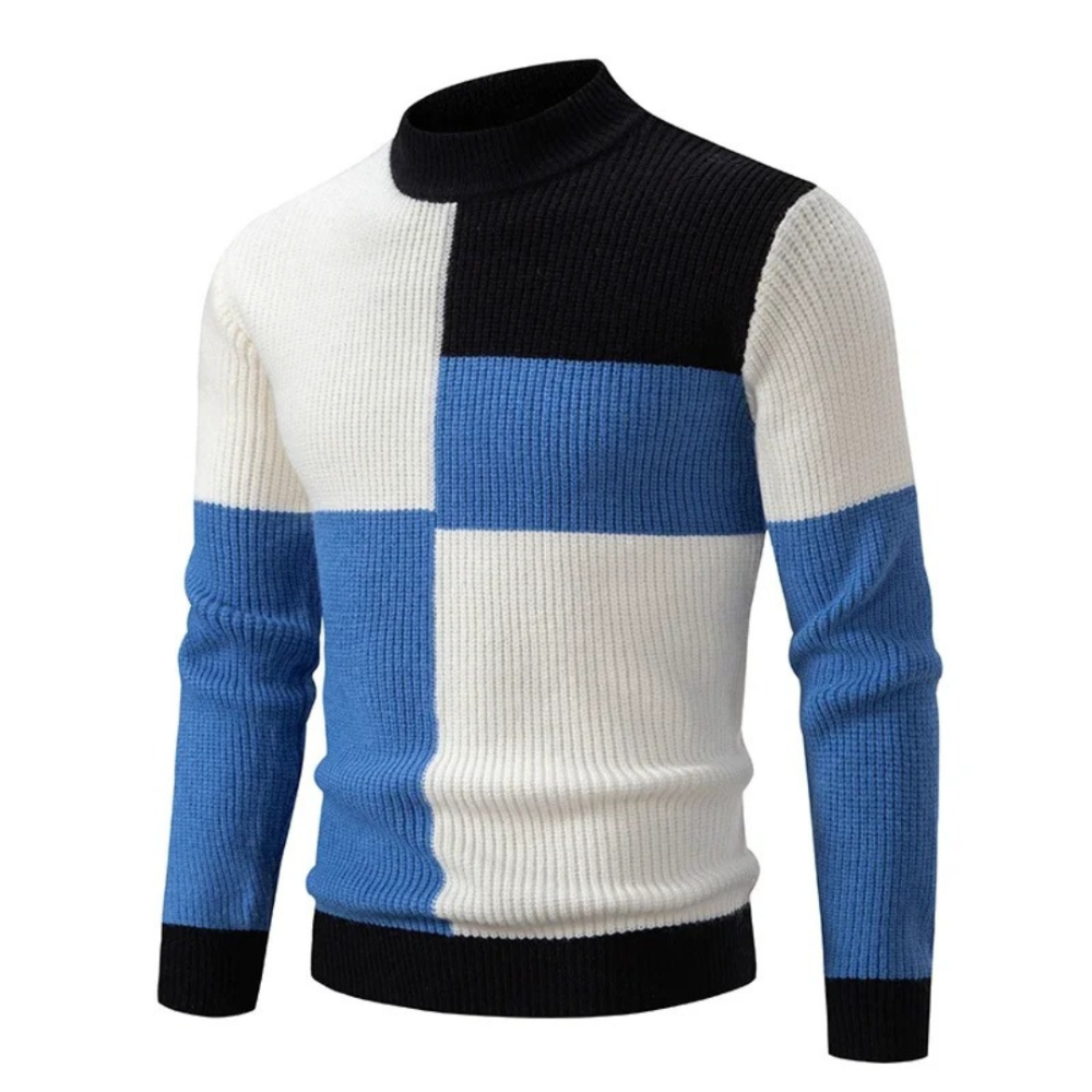 Gabriel™ | Rundhalsad tröja med färgblock