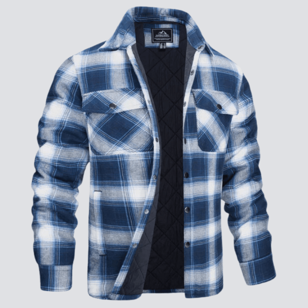 Erik™ | Quiltad rutig motorskjorta