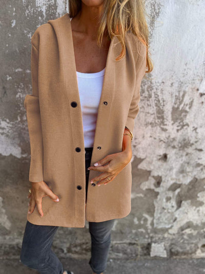 Adriana™ | Koftajacka med knappar och huv