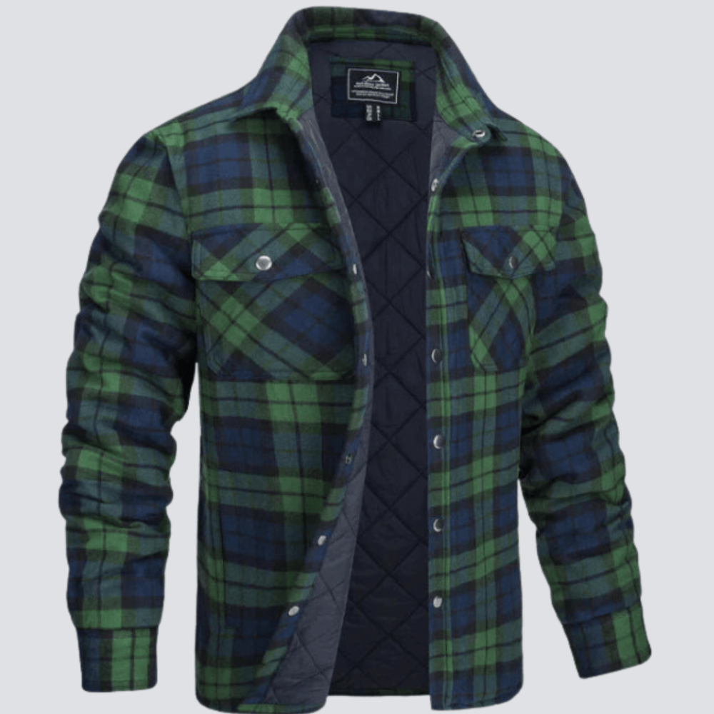 Erik™ | Quiltad rutig motorskjorta