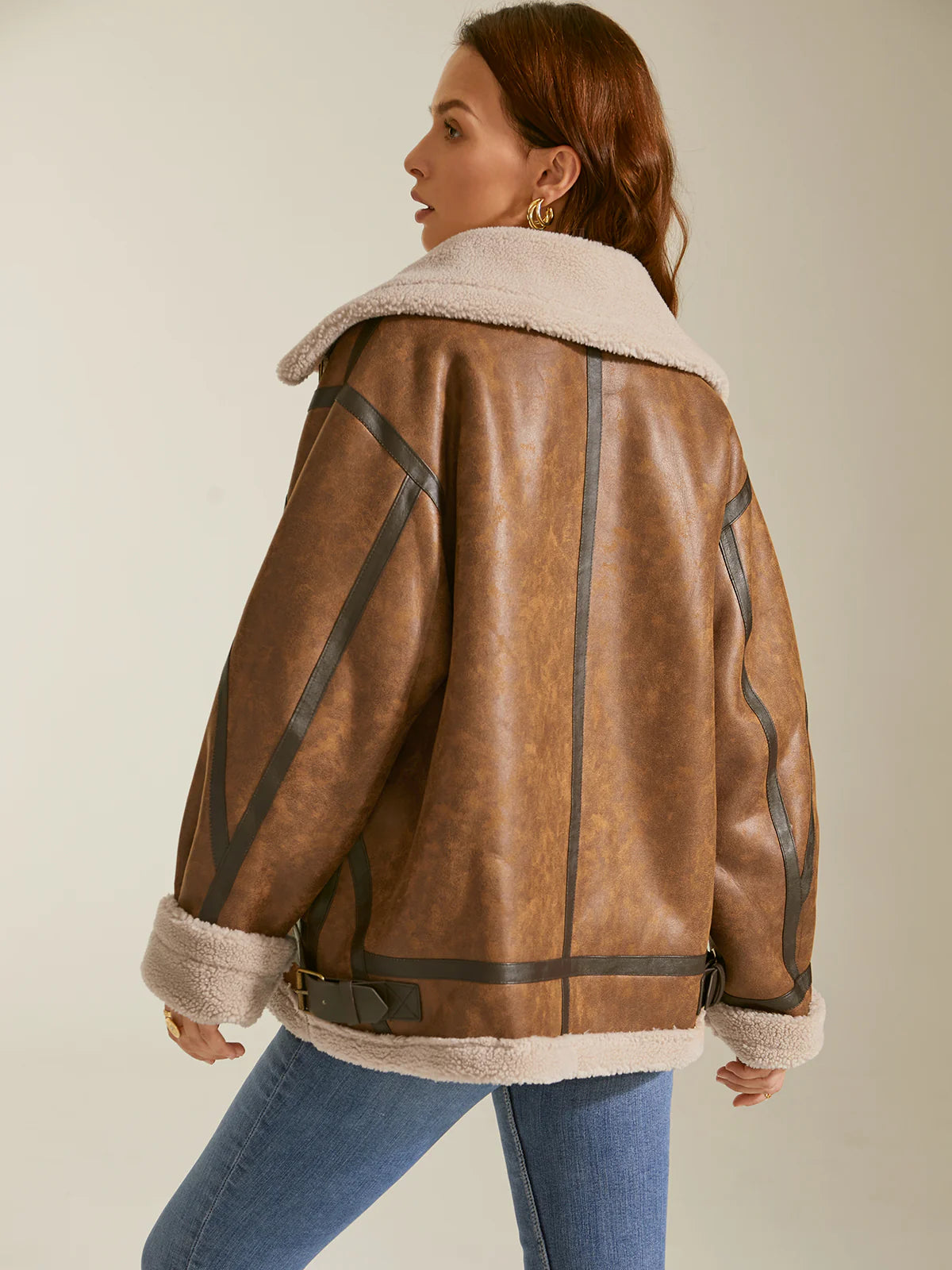 Julia™ | Fodrad Shearlingjacka
