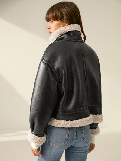 Evelin™ | Shearlingjacka med sherpa-foder