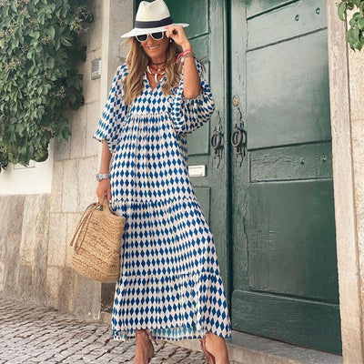 Selinde™ | Lätt Maxi Klänning med Boho-tryck