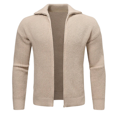 Stefan™ | Stickad cardigan med dragkedja