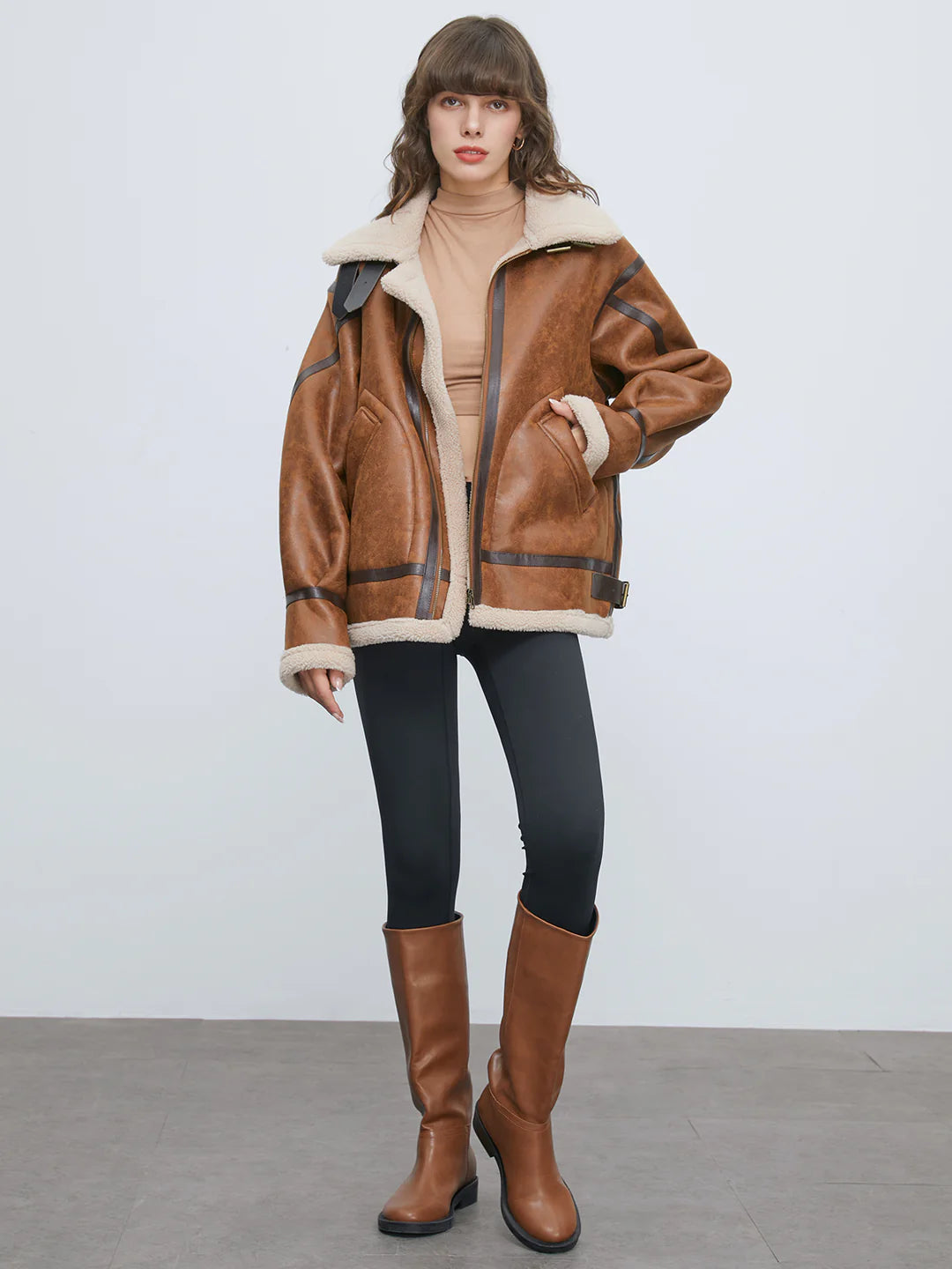 Julia™ | Fodrad Shearlingjacka