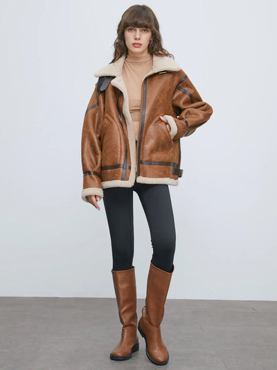 Julia™ | Fodrad Shearlingjacka