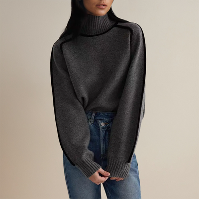 Alexandra™ | Mysig Stickad Polotröja
