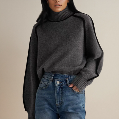 Alexandra™ | Mysig Stickad Polotröja