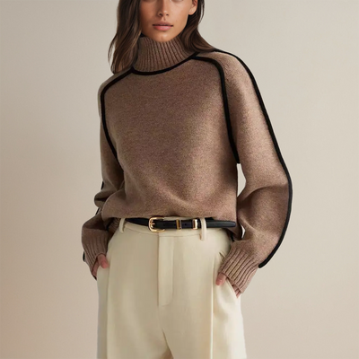 Alexandra™ | Mysig Stickad Polotröja