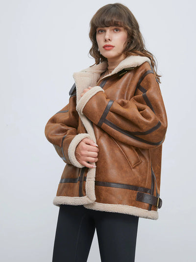 Julia™ | Fodrad Shearlingjacka