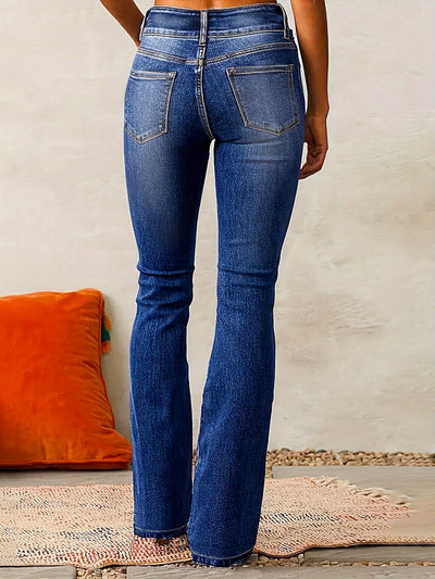 Scarlet™ | Utsvängda jeans med hög midja