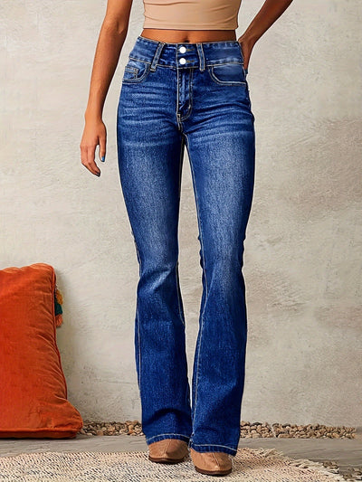 Scarlet™ | Utsvängda jeans med hög midja