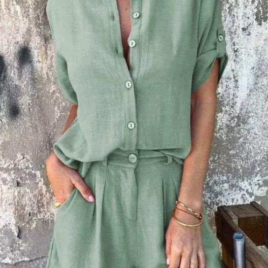 Nova™ | Lyxig och Tidlös Linne-Co-ord Set