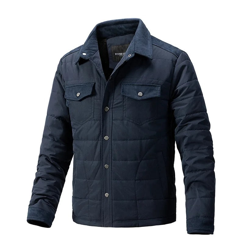 Vadderad Herrjacka med Skjortkrage